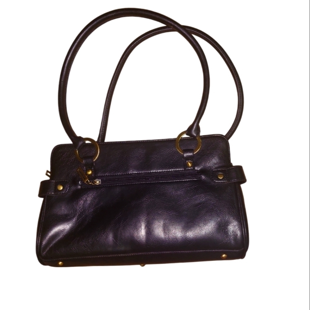 Unique Vintage Leather Club Black Leather Satchel - Picture 2 of 6